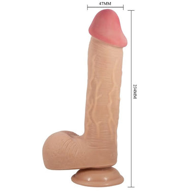 Dildo Realistico con Ventosa, Stimolazione Interna e Pelle Scorrevole